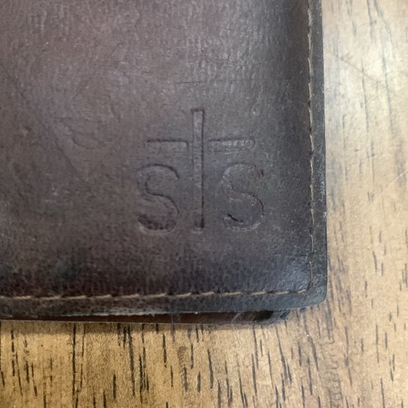 Genuine cowboy leather tri-fold wallet sts brand - Picture 4 of 4